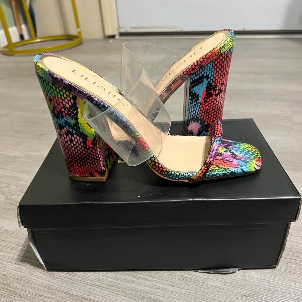 Faux Snake skin heels